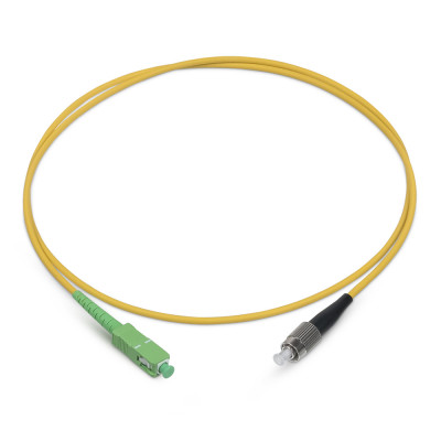 Коммутационный шнур оптический BNH Tight Buffer, Simplex FC/FC (APC), OS2 9/125, LSZH, Ø 3мм, 20м, цвет: жёлтый, (B660.1-FC-FCA-9-20-LSZH)
