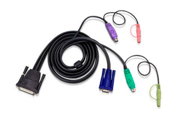 Шнур ввода/вывода Aten, VGA D-SUB (HDB-15), 1.8 м, (2L-1701P)