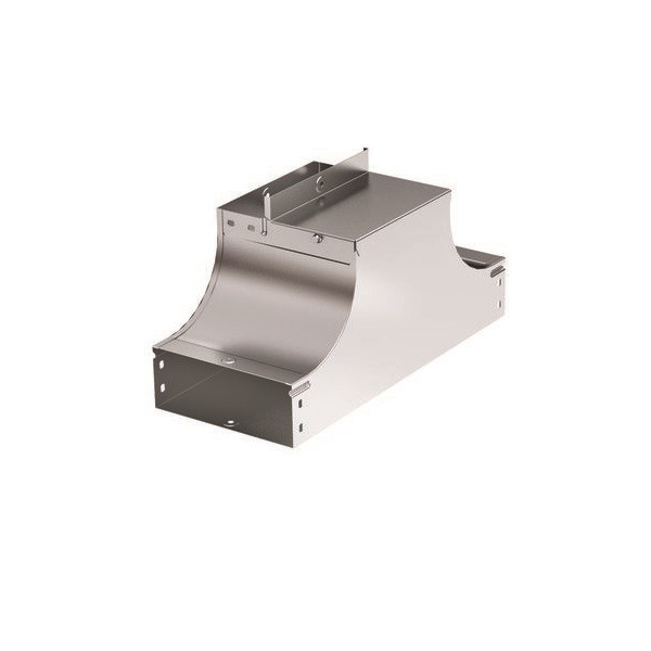 Ответвитель DKC S5 Combitech, Т-образн., вертикальный, 100х400 мм (ВхШ), с перфорацией, для металлических лотков, толщина: 1 мм, сталь, покрытие: м. Сендзимира