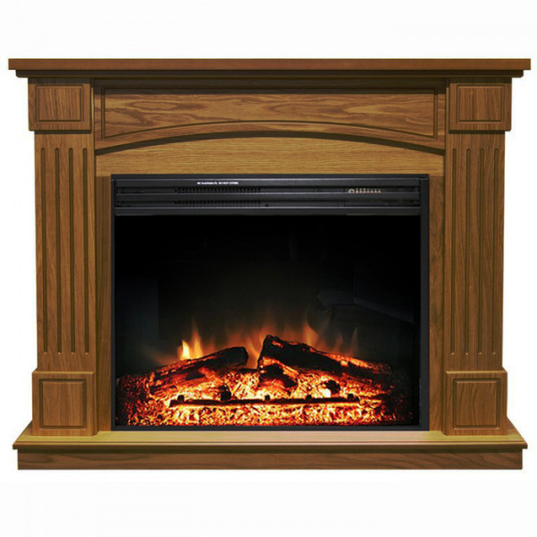 Электрокамин с широким очагом 2D Royal Flame Boston дуб с очагом Jupiter FX N