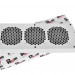 Вентиляторный модуль Rem R-FAN, 48V, 45х432х195 мм (ВхШхГ), вентиляторов: 3, 130 дБ, поток: 450 м3/ч, для шкафов ШТК, ШРН, ШТВ, цвет: серый, (с колодкой)