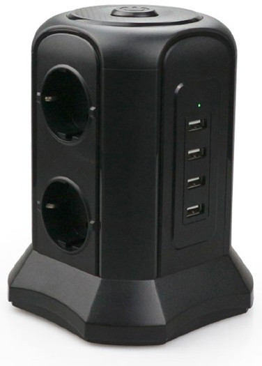 Сетевой фильтр Tessan TP-VB4U6E Black