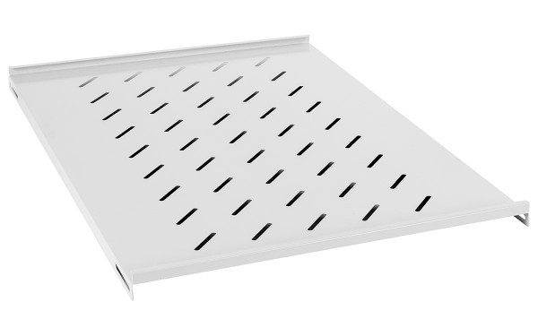 Полка Cabeus, перфорированная, стационарная, 1U, 35х495х700 мм (ВхШхГ), нагрузка до 25 кг, для шкафов глубиной 1000мм, с комплектом крепежа, цвет: серый
