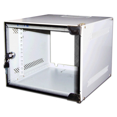 Шкаф телекоммуникационный настенный TWT Lite, 10", 12U, 635х300х310 мм (ВхШхГ), дверь: стекло, боковая панель: сплошная съемная, откидной, цвет: серый