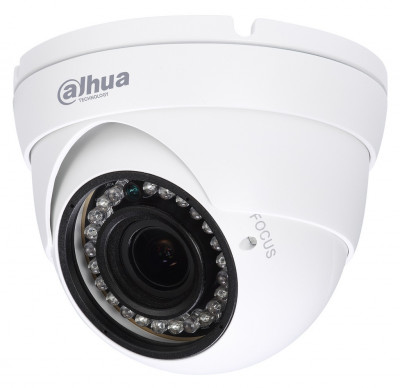 Видеокамера HDCVI Dahua, купольная, помещ./улица, 4 Мп, 1/3’, 2688×1520, 25к/с, ИК-фильтр, цв: 0,03лк, объе-в: 2,7мм, DH-HAC-HDW1400RP-VF