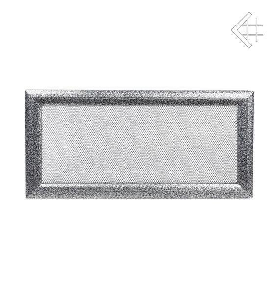 Вентиляционная решетка для камина Kratki 17х37 Оскар черная/хром 37OCS