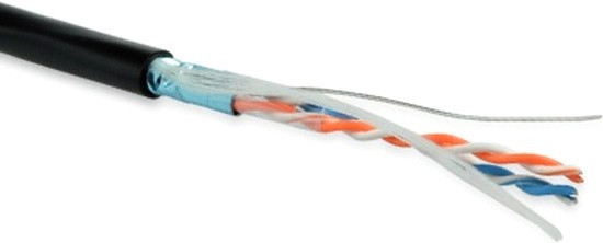Бухта Hyperline FUTP2-C5-S24-OUT-PE-BK-500, 500м