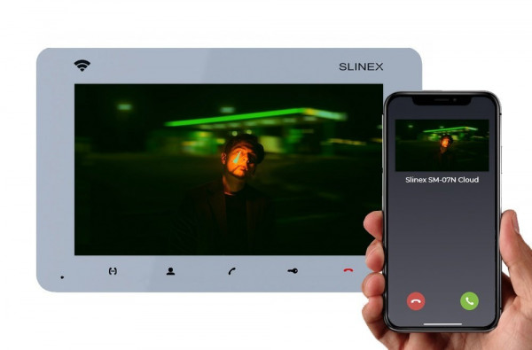 Монитор домофона цветной с функцией «свободные руки» SM-07N Cloud (Silver) NEW