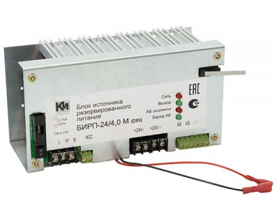 Источник вторичного электропитания резервированный с креплением на DIN рейку БИРП-24/4,0М (DIN)