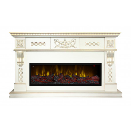 Линейный электрокамин Real-Flame Corsica BV/42 (WT-659G) с очагом Beverly 1000