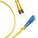 Коммутационный шнур оптический Hyperline, Duplex ST/SC (APC), OS2 9/125, LSZH, Ø 2мм, 2м, цвет: жёлтый, (FC-D2-9-SC/AR-ST/AR-H-2M-LSZH-YL)