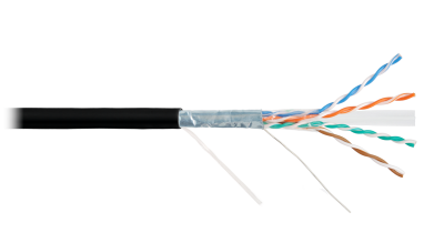 Кабель «витая пара» (LAN) для структурированных систем связи F/UTP 4pair, Cat.6a Solid In/Out LSZH (NKL 4255C-BK)