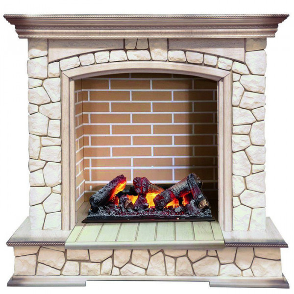 Электрокамин с широким очагом 3D Dimplex Preston с очагом Cassete 600