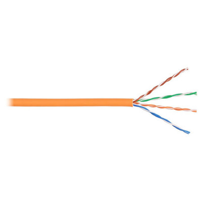 Кабель витая пара Lanmaster, FTP, 4 пар., кат. 5е, проводник Ø 0,51мм, AWG26, LSZH, 100МГц, 1м (бухта 305м), тип прокладки: внутри зданий, цвет: оранжевый