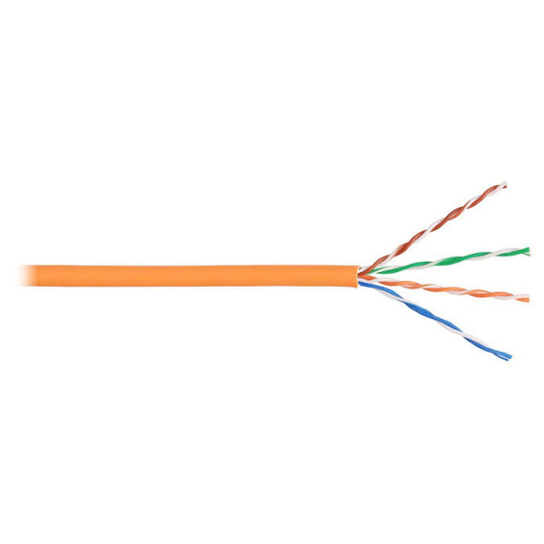 Кабель витая пара Lanmaster, FTP, 4 пар., кат. 5е, проводник Ø 0,51мм, AWG26, LSZH, 100МГц, 1м (бухта 305м), тип прокладки: внутри зданий, цвет: оранжевый