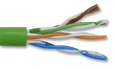 Кабель витая пара Legrand LCS2, U/UTP, 4 пар., кат. 5е, проводник Ø 0,51мм, AWG24, PVC, 100МГц, 1м (бухта 305м), тип прокладки: внутри зданий, цвет: зелёный