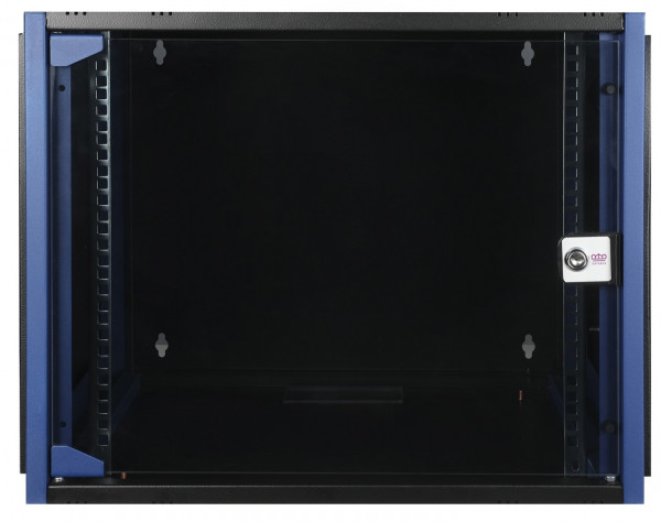 Шкаф телекоммуникационный настенный Datarex, 19", 9U, 357х600х450 мм (ВхШхГ), дверь: стекло, боковая панель: сплошная съемная, разборный, цвет: чёрный