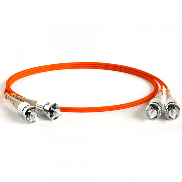 Коммутационный шнур оптический Hyperline, Simplex ST/ST (PC/PC), OM2 50/125, LSZH, Ø 2мм, 15м, цвет: оранжевый, (FC-S2-50-ST/PR-ST/PR-H-15M-LSZH-OR)