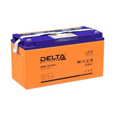Аккумулятор для ИБП Delta Battery DTM I, 228х172х406 мм (ВхШхГ),  свинцово-кислотные,  12V/120 Ач, цвет: оранжевый, (DTM 12120 I)