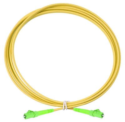 Коммутационный шнур оптический Eurolan Tight Buffer, Simplex LC/LC (APC/APC), OS2 9/125, LSZH (нг(A)-HF), 1м, цвет: жёлтый, (41E-S2-LC-LC-01-AA)