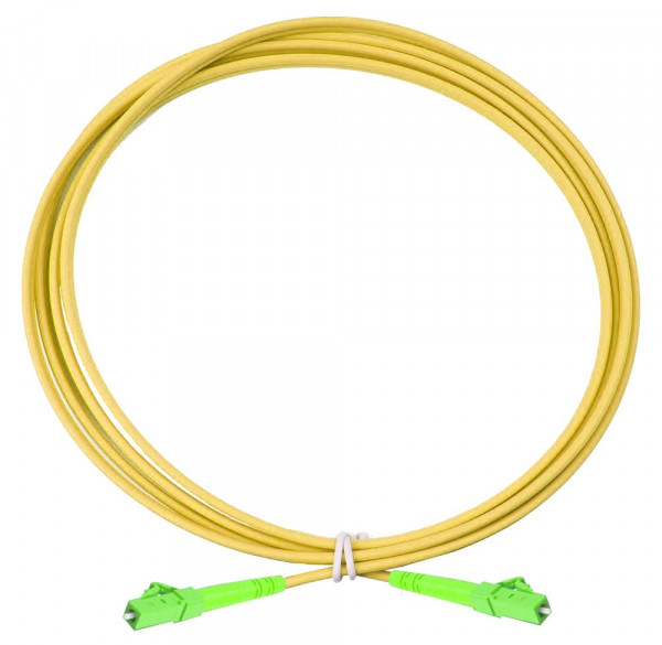 Коммутационный шнур оптический Eurolan Tight Buffer, Simplex LC/LC (APC/APC), OS2 9/125, LSZH (нг(A)-HF), 1м, цвет: жёлтый, (41E-S2-LC-LC-01-AA)