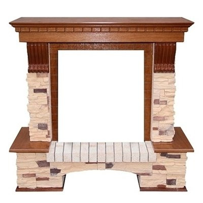 Широкий портал Royal Flame Pierre Luxe сланец под очаг Dioramic 25 FX (Дуб)