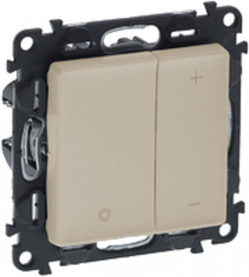 Светорегулятор Legrand Valena Life, кнопочный, без подсветки, внутренняя, 71х71 мм (ВхШ), цвет: слоновая кость, без нейтрали (752562)