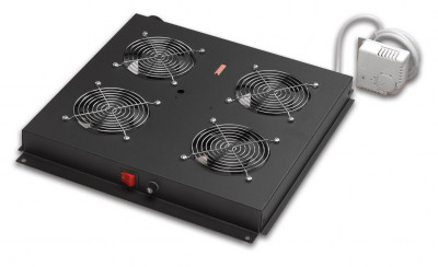 Вентиляторный модуль Datarex, термостат, вентиляторов: 4, IP20, для шкафов, (со шнуром питания 1,8м, вилка Shuko)