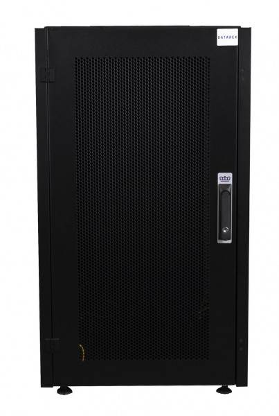 Шкаф серверный напольный Datarex, IP20, 20U, 1033х600х600 мм (ВхШхГ), дверь: перфорация, задняя дверь: перфорированная стенка, боковая панель: сплошная съемная, разборный, цвет: чёрный, (DR-721001)
