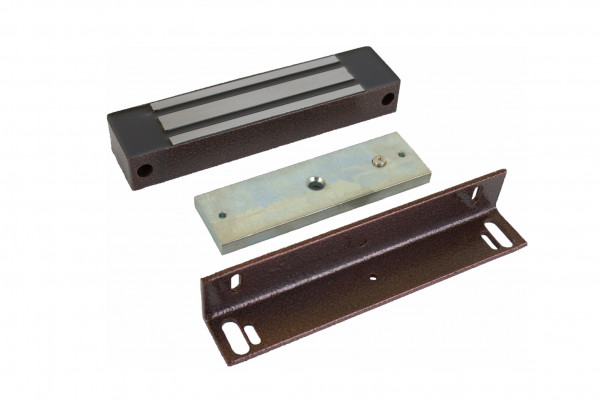 Замок электромагнитный ML-295KB с уголком (коричневый)