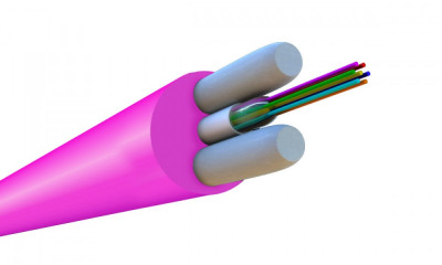 Кабель волоконно-оптический Hyperline FO-STFR-IN Loose tube,  16хОВ, OM4 50/125, LSZH, Ø 5,2мм, внутри зданий, небронированный, цвет: пурпурный