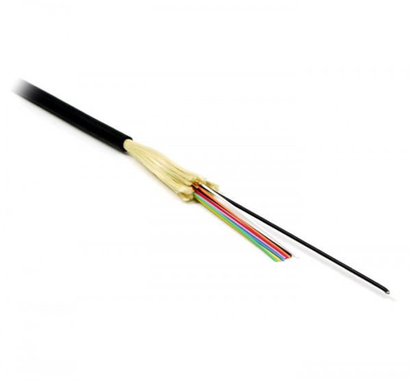 Кабель волоконно-оптический Hyperline FO-DT-IN/OUT Tight Buffer,  4хОВ, OM1 62,5/125, FRHFLTx, Ø 7,1мм, универсальный, небронированный, цвет: чёрный