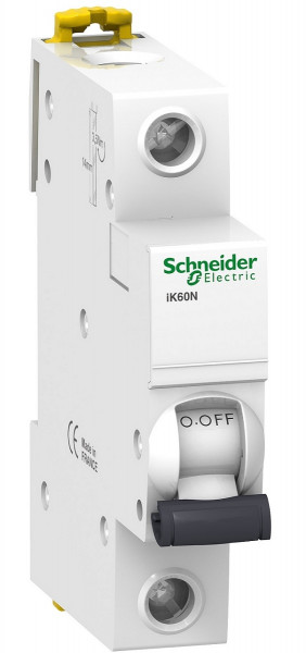 Автоматический выключатель Schneider Electric Acti 9, 2 модуль, C класс, 1P, 3А, 6кА, (A9K24103)