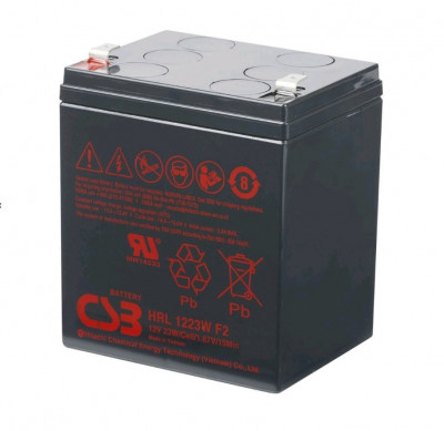 Аккумулятор для ИБП CSB Battery HRL, 101,8х70х90 мм (ВхШхГ),  необслуживаемый свинцово-кислотный,  12V/, (HRL 1223 W)