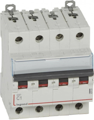 Автоматический выключатель Legrand DX3, 4 модуль, C класс, 4P, 1А, 10кА, (LEG.407920)