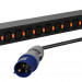 Блок силовых розеток Legrand, универсальн., неуправляемый, IEC 60320 С13 х 12, вход IEC 60309 2К+3, для шкафов, шнур 3 м, 1U, 16А, с системой блокировки вилки , чёрный