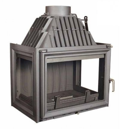 Трёхсторонняя дровяная топка Kratki Oliwia LP(стекло слева-справа)