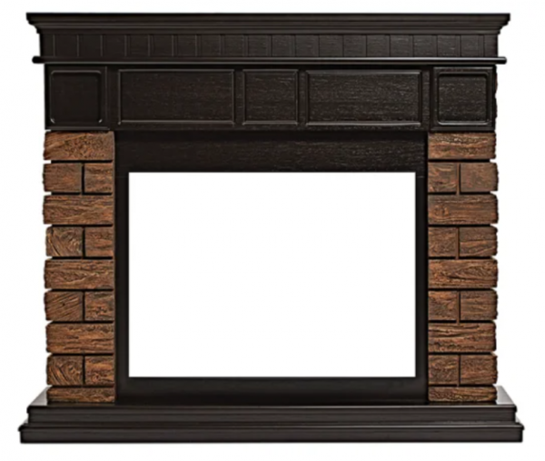 Широкий портал Firelight Bricks Wood 30 камень корич., шпон тем. дуб