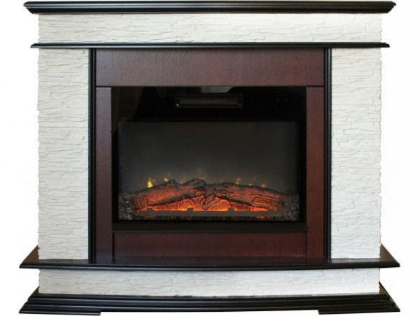 Электрокамин с широким очагом 2D Real-Flame Edinburgh 24 (AO-215) с очагом Kendal 24