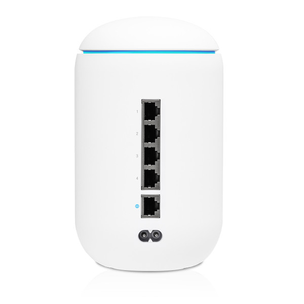 Маршрутизатор Ubiquiti, портов: 5, LAN: 4, WAN: 1, скорость мб/с: 1 700, антенн: 1, USB: Нет, 184,2х110х110 мм (ВхШхГ), цвет: белый, UDM-EU