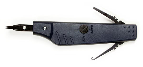 Инструмент для заделки проводников Hyperline, IDC (110/ Dual), плинты (телефонные/ LSA), ударный/ регулируемый, (HT-344KR)