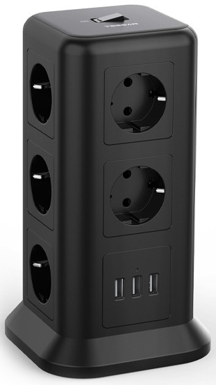 Сетевой фильтр Tessan TPS01-DE Black