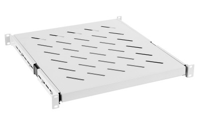 Полка Cabeus, перфорированная, выдвижная, 1U, 45х445х800 мм (ВхШхГ), нагрузка до 25 кг, цвет: серый