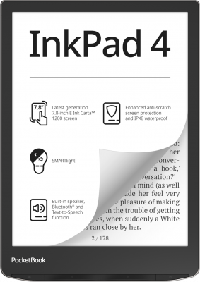 Электронная книга PocketBook 743G Ink Pad 4 Silver