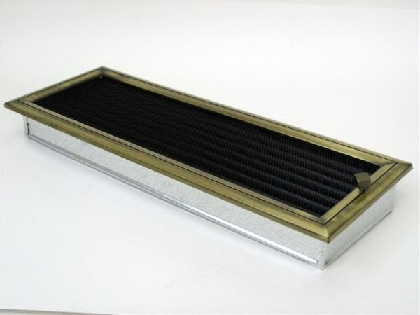 Вентиляционная решетка для камина Kratki 17х49 Оскар латунь с жалюзи 49OX