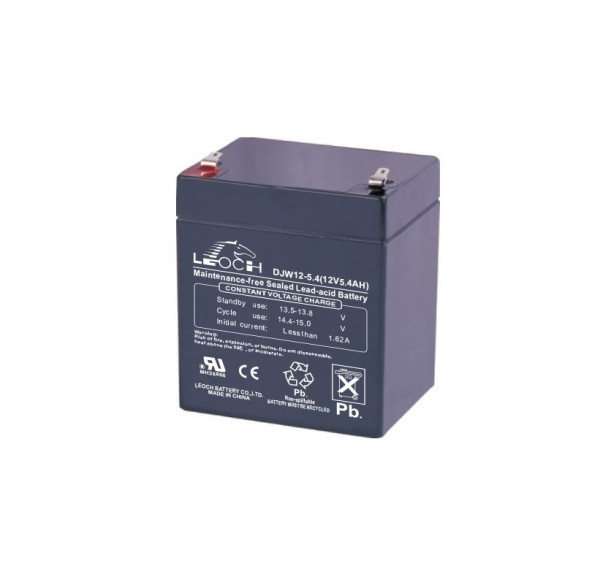 Аккумулятор для ИБП Leoch DJW, 101х70х90 мм (ВхШхГ),  необслуживаемый свинцово-кислотный,  12V/5,4 Ач, (DJW 12-5,4)