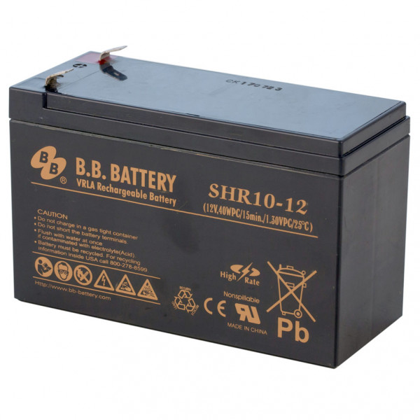 Аккумулятор для ИБП B.B.Battery SHR, 94х65х151 мм (ВхШхГ),  необслуживаемый электролитный,  12V/8,8 Ач, (BB.SHR 10-12)