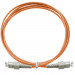 Коммутационный шнур оптический Eurolan Tight Buffer, Duplex SC/SC, OM2 50/125, LSZH (нг(A)-HF), 2м, цвет: оранжевый, (41F-20-SC-SC-02)