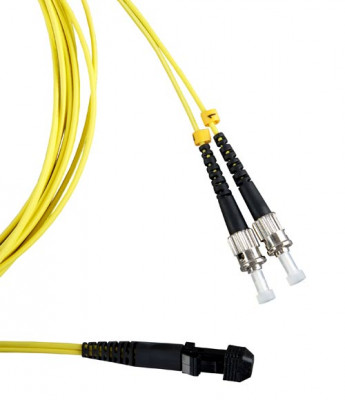 Коммутационный шнур оптический Hyperline, Duplex ST/MTRJM (UPC), OS2 9/125, LSZH, Ø 2мм, 2м, цвет: жёлтый, (FC-D2-9-MTRJM/UR-ST/UR-H-2M-LSZH-YL)