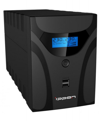 ИБП IPPON Smart Power Pro II, 1600ВА, usb кабель в комплекте, линейно-интерактивный, напольный, 139х364х195 (ШхГхВ), 220V,  однофазный, (1005588)